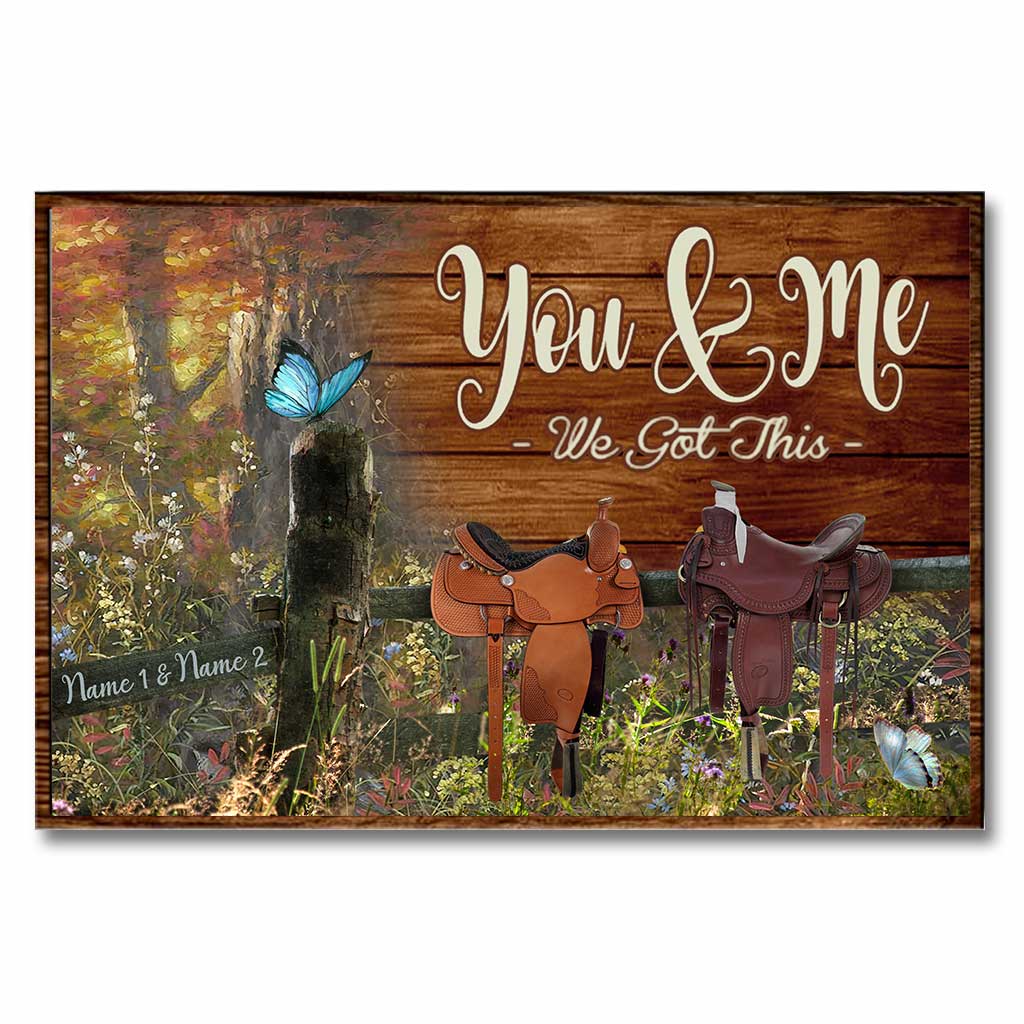 And So Together We Built A Life We Love Horse Saddle - Personalized Couple Poster Canvas Print - Image 6