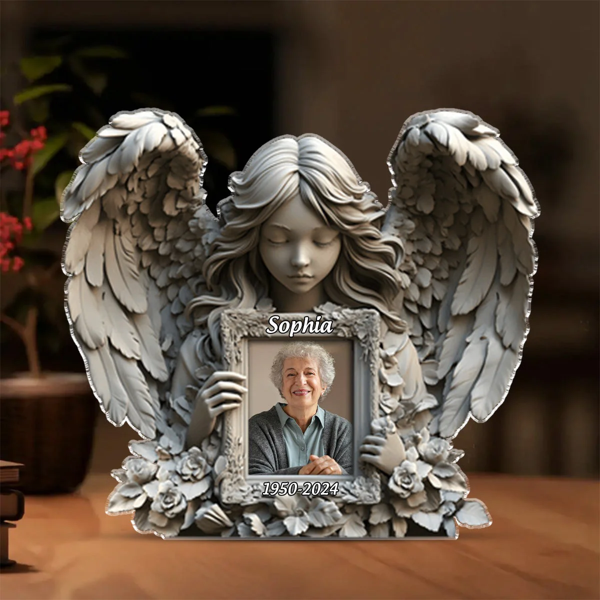 Angel Wings - Personalized Memorial Acrylic Plaque - Image 2
