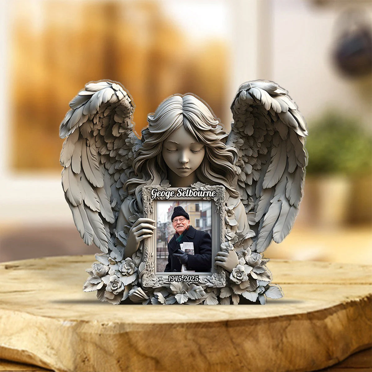 Angel Wings - Personalized Memorial Acrylic Plaque - Image 4