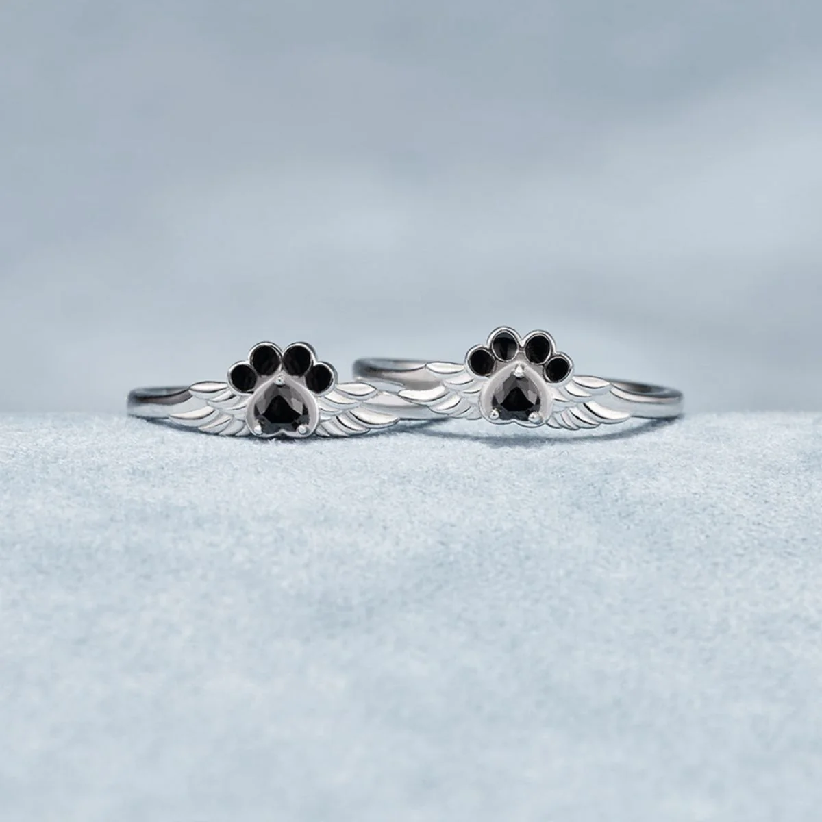 "Angel's Companion"-Paw Wing Ring My Four Legged Angel Is Always Near By - Image 3
