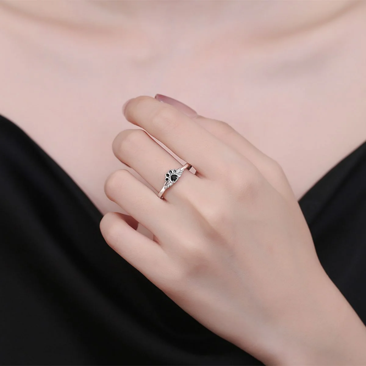 "Angel's Companion"-Paw Wing Ring My Four Legged Angel Is Always Near By - Image 6
