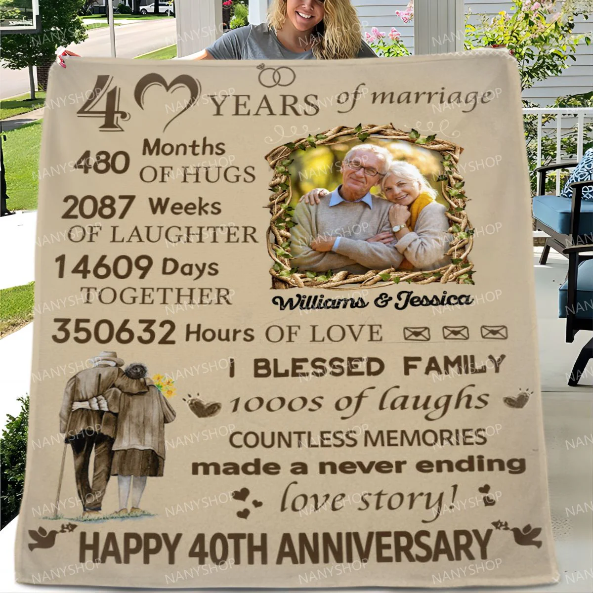 Anniversary Blanket Gifts - Custom Blanket Gift For Couple - Personalized Gifts For Couples - Image 4