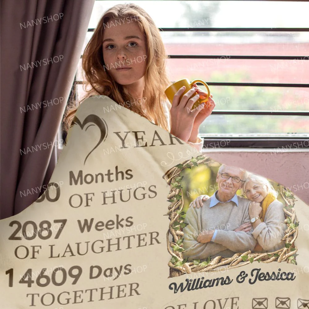 Anniversary Blanket Gifts - Custom Blanket Gift For Couple - Personalized Gifts For Couples - Image 5