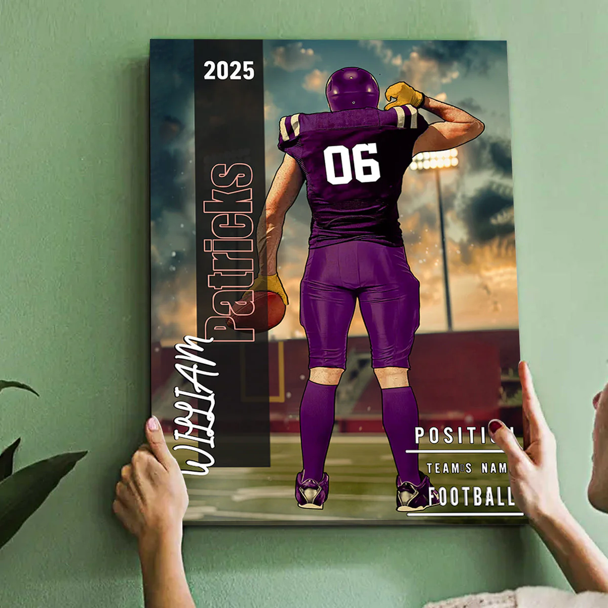 Any Name, Number, Team... - Personalized Football Poster - Image 2