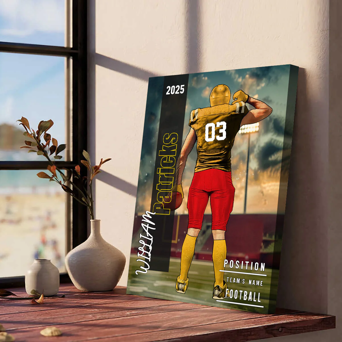 Any Name, Number, Team... - Personalized Football Poster - Image 3