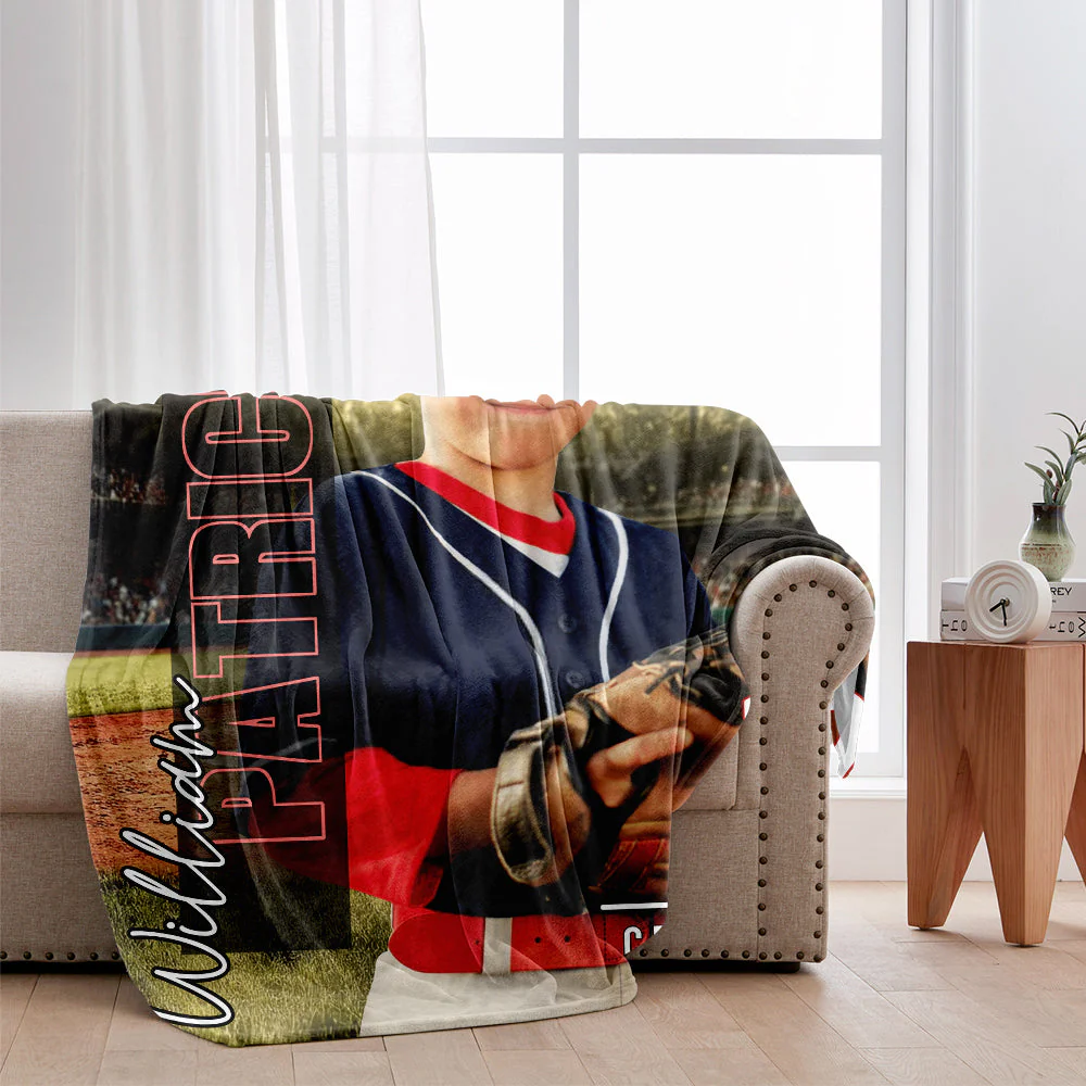 Any Sport, Name, Postion, Number, Team.... Personalized Sport-lover Blanket - Image 3