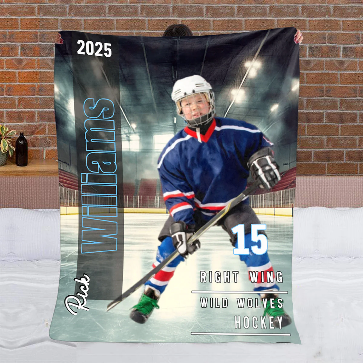 Any Sport, Name, Postion, Number, Team.... Personalized Sport-lover Blanket - Image 5