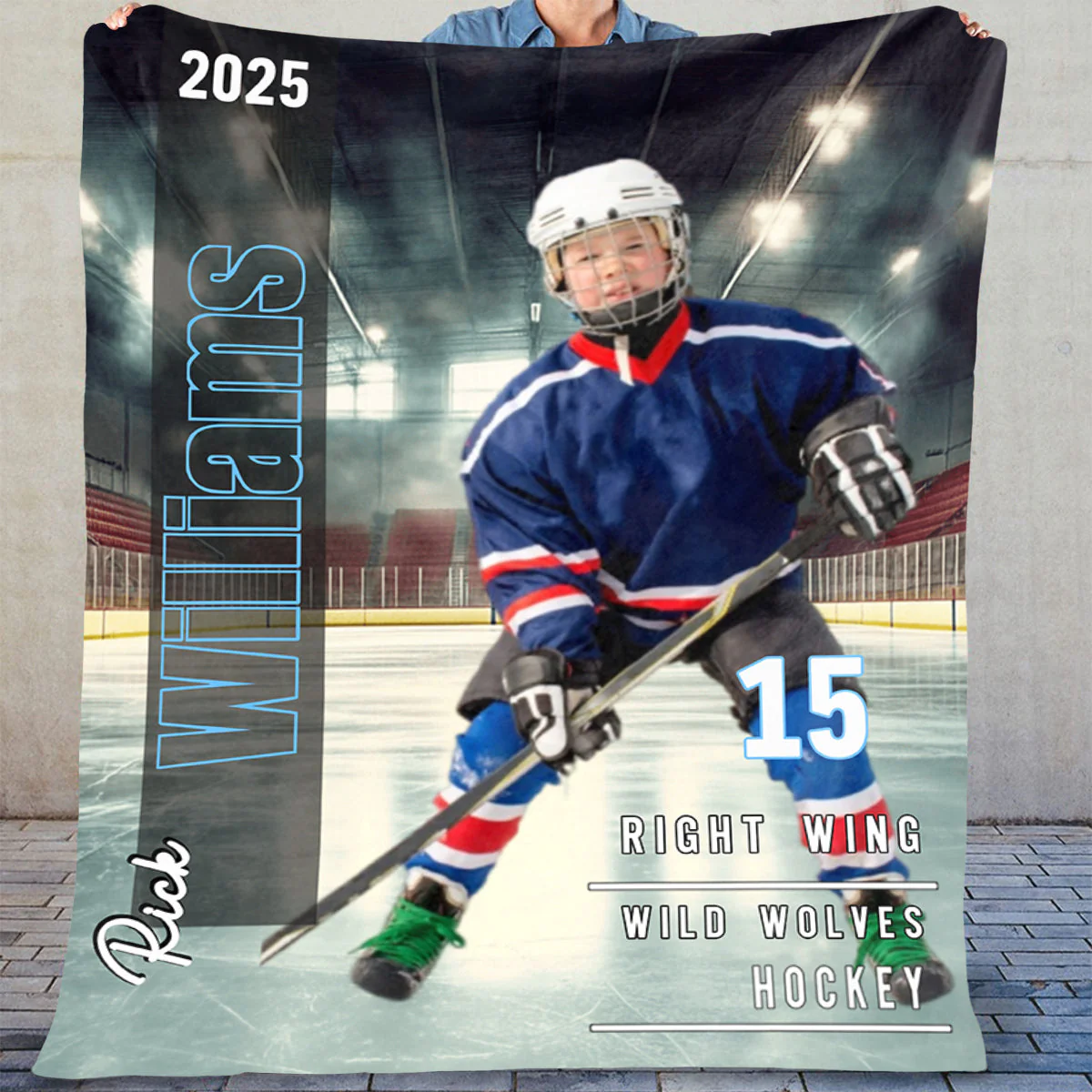 Any Sport, Name, Postion, Number, Team.... Personalized Sport-lover Blanket - Image 6