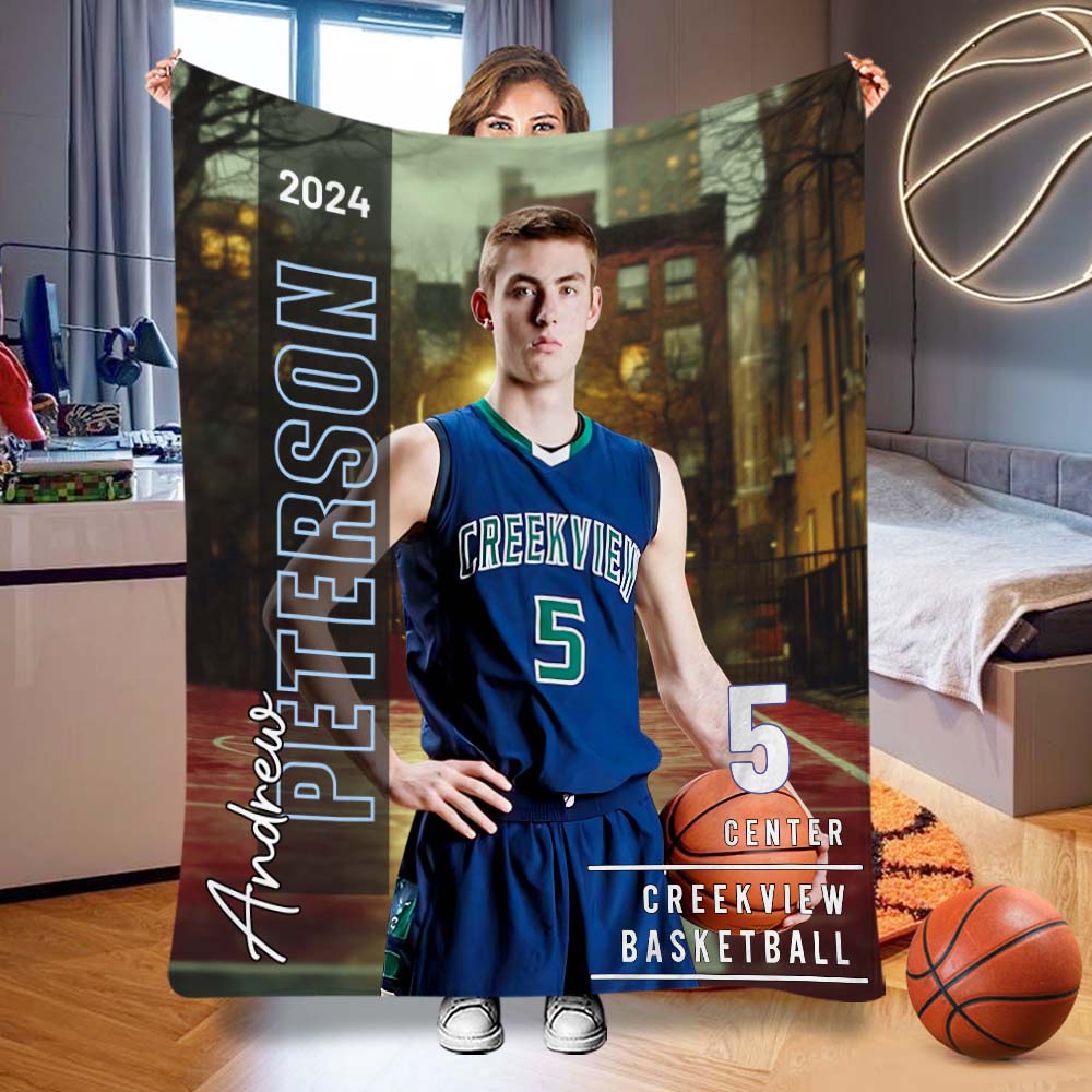 Any Sport, Name, Postion, Number, Team.... Personalized Sport-lover Blanket - Image 7