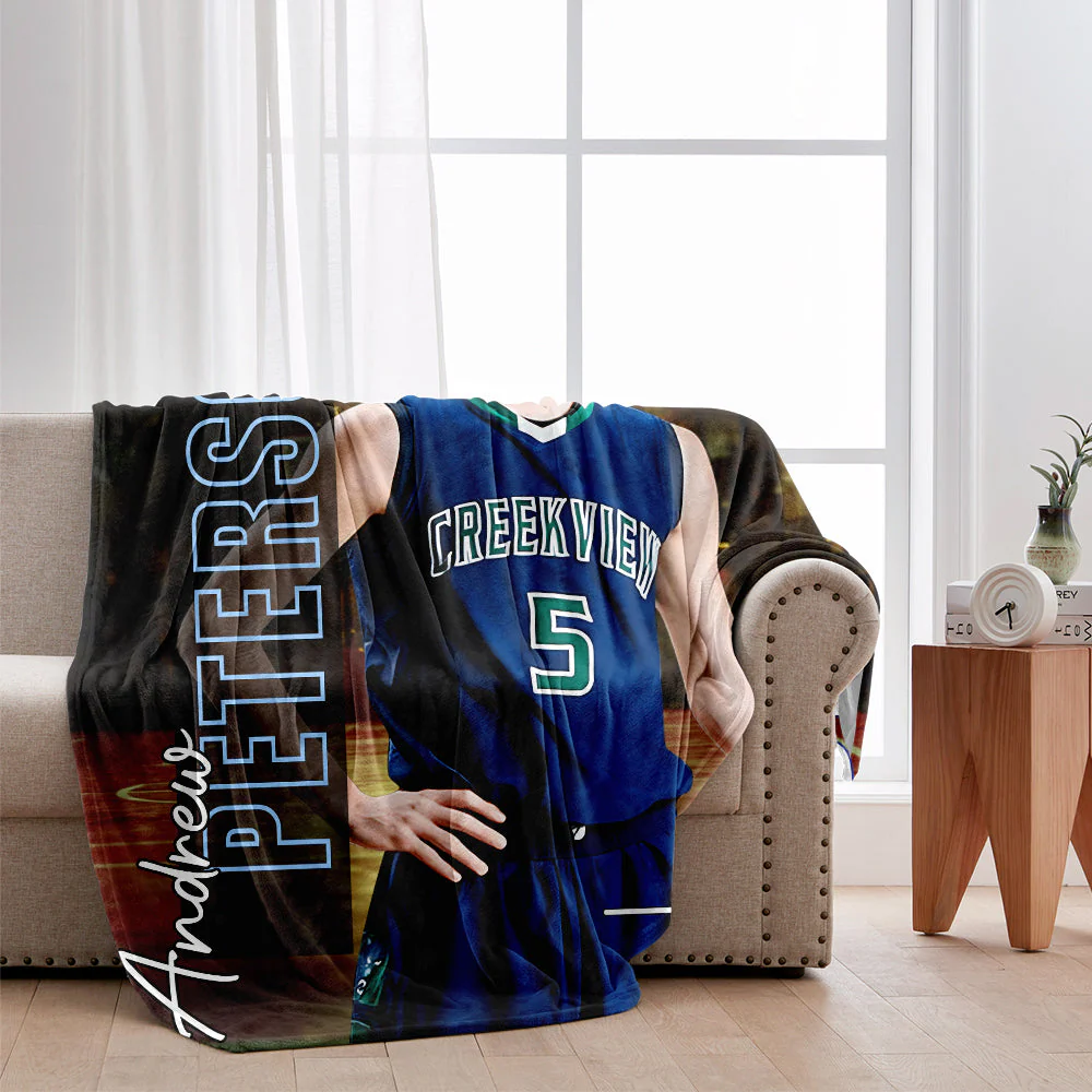 Any Sport, Name, Postion, Number, Team.... Personalized Sport-lover Blanket - Image 8