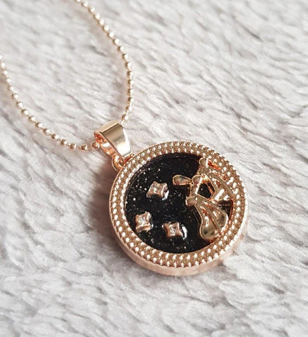 Aquarius-12 Constellation Zodiac Sign Necklace - Image 3