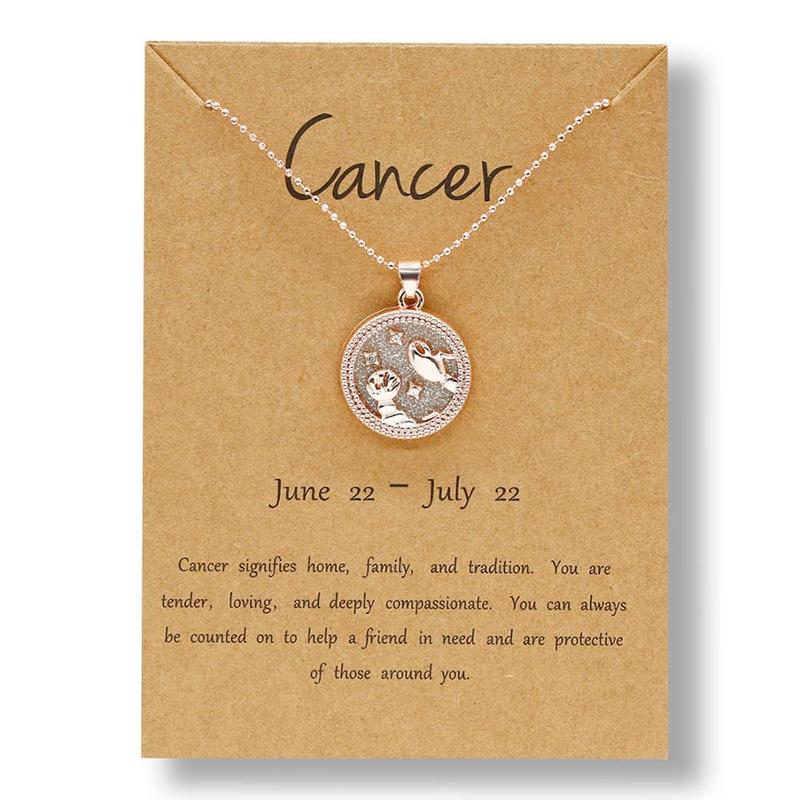 Cancer-12 Constellation Zodiac Sign Necklace - Image 2