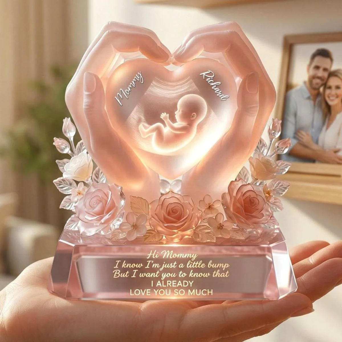 Baby Bump Love Mother Acrylic Plaque - Personalized Gifts For Mothers - Image 4