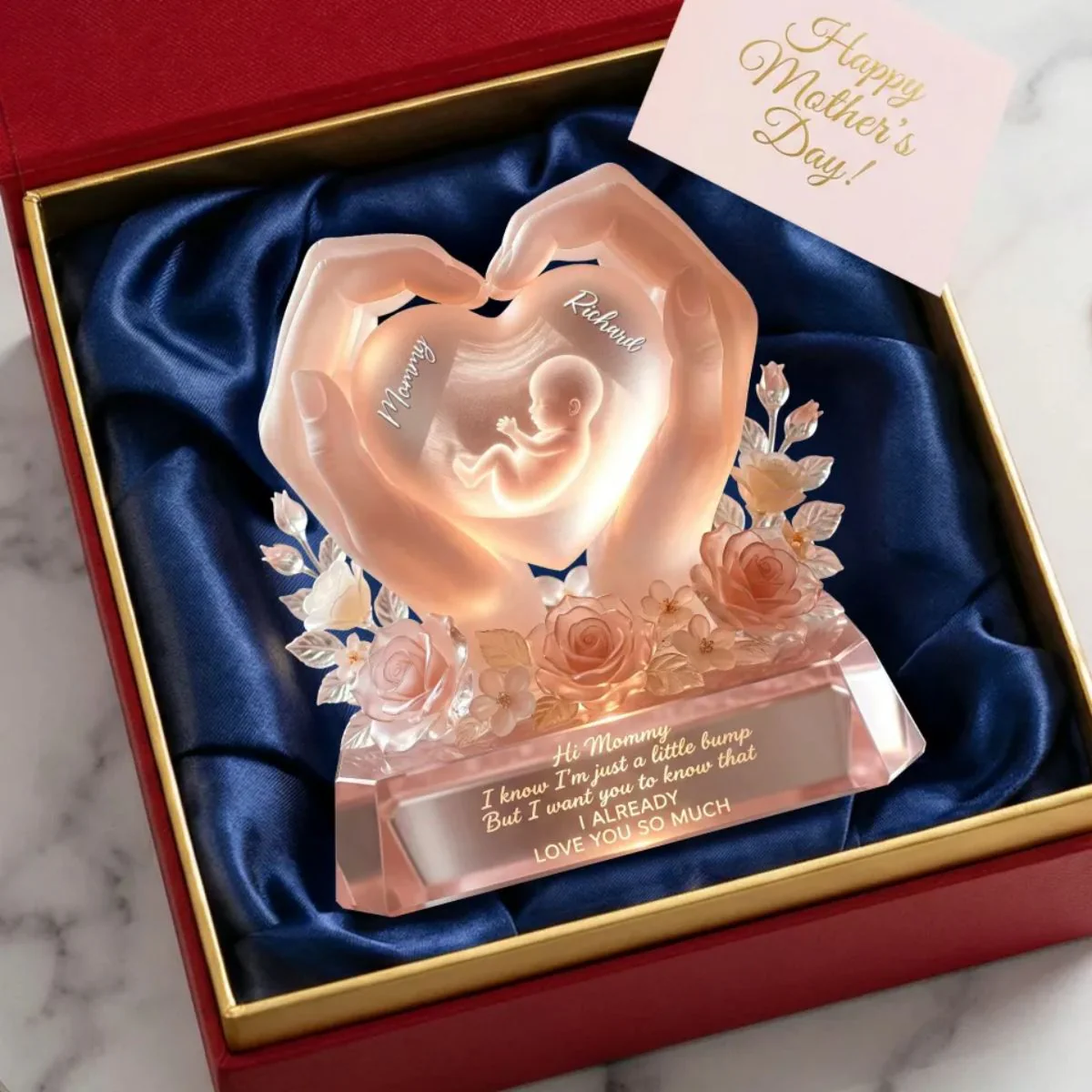 Baby Bump Love Mother Acrylic Plaque - Personalized Gifts For Mothers - Image 5