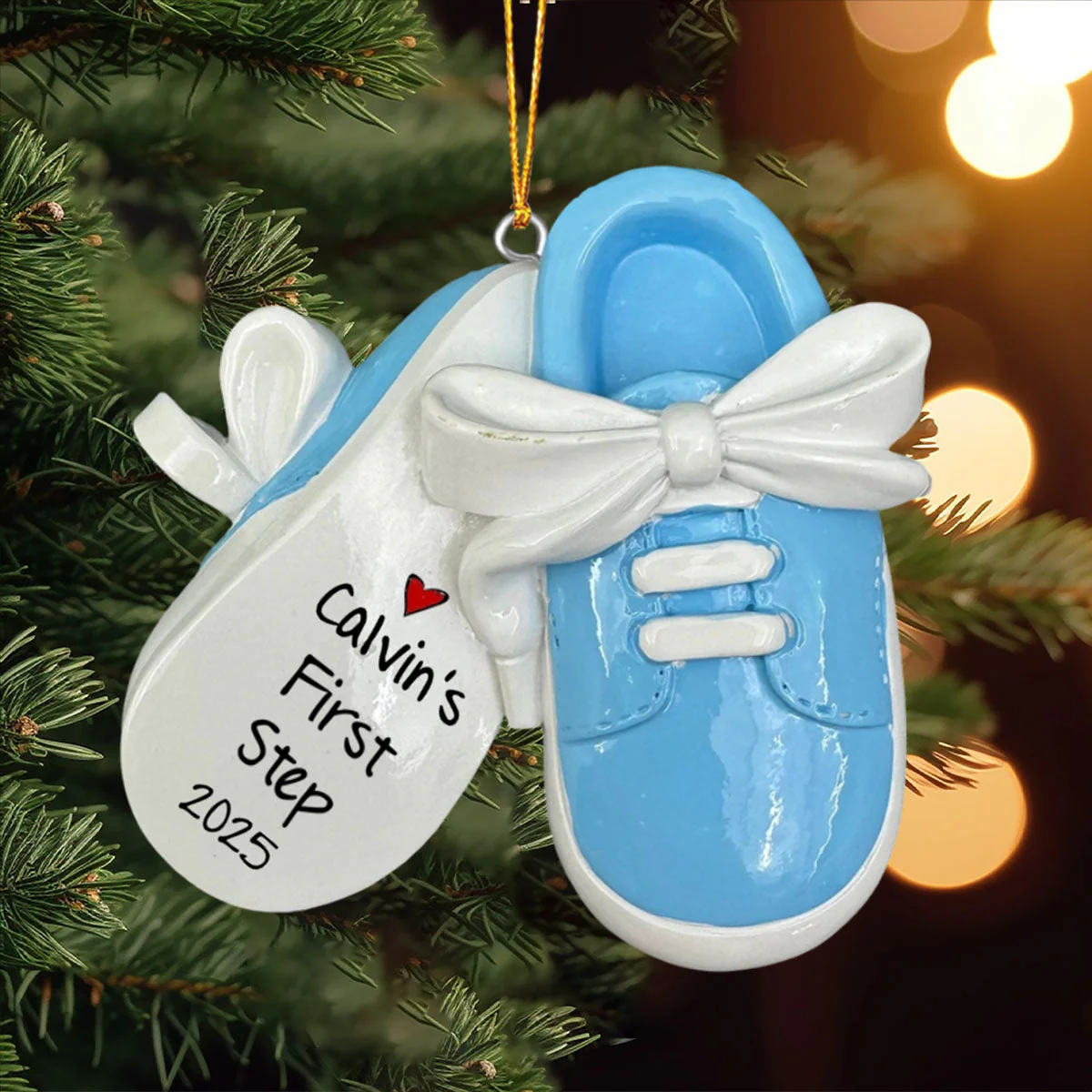 Baby First Step First Christmas Christmas Personalized Acrylic Ornament - Image 2