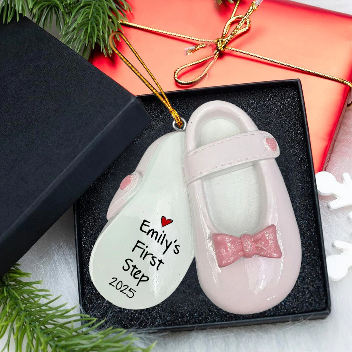 Baby First Step First Christmas Christmas Personalized Acrylic Ornament - Image 3