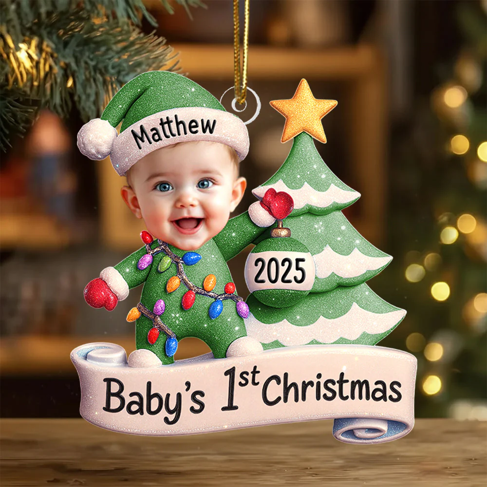 Baby's First Christmas - Personalized Custom Photo Acrylic Ornament - Image 7