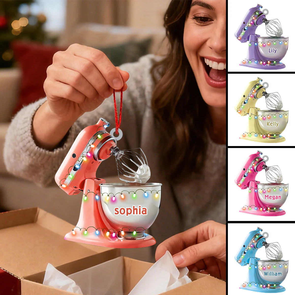 Baker Gift Baking Mixer - Personalized Christmas Ornament - Image 2
