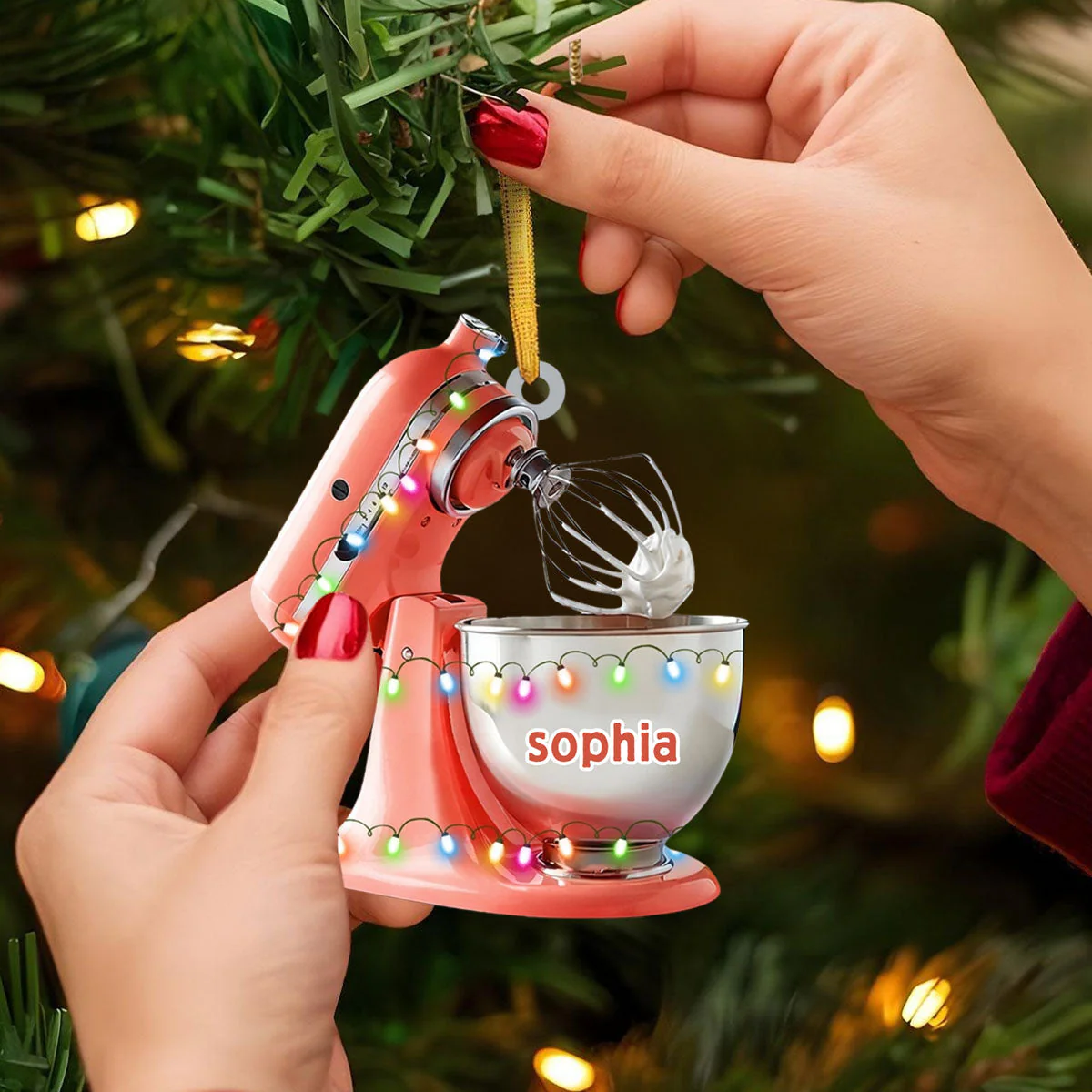 Baker Gift Baking Mixer - Personalized Christmas Ornament - Image 3