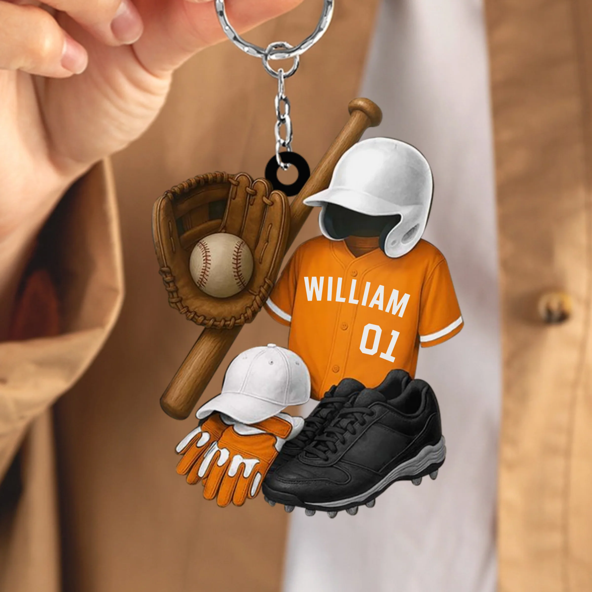 Baseball and Sports Gear - Personalized Arcylic Keychian Gift For Sports Enthusiasts - Image 3
