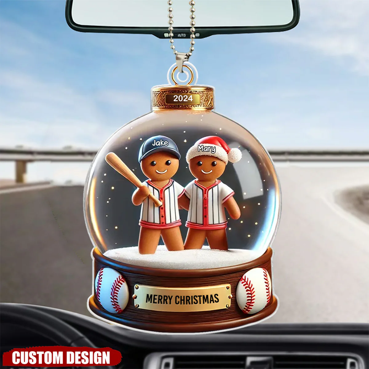 Baseball Bread Family Sport Lover - Unique 2024 Christmas Ornament Gift For Family - Image 3