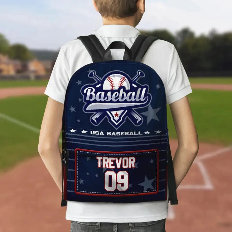 Baseball Personalized Premium Kids Backpack Back To School Gift - Image 2