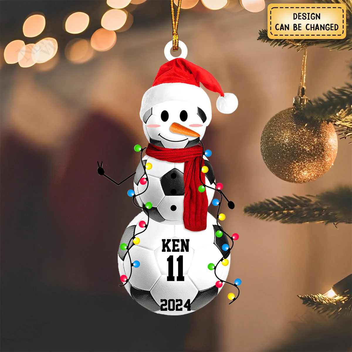 Baseball Snowman - Gifts For Players, Team, Boys - Personalized Acrylic Ornament - Image 2