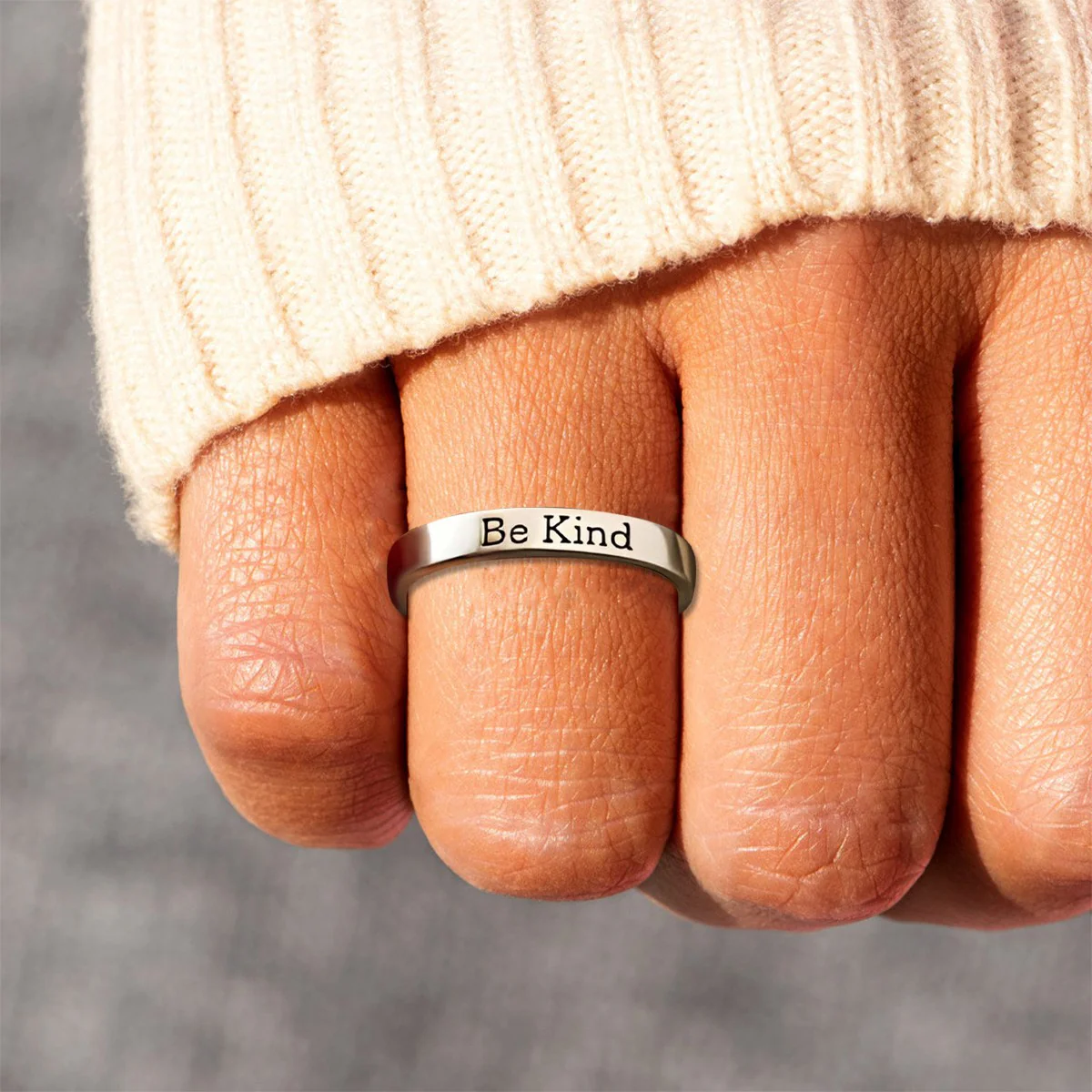 Be Kind...Of A Bi♥ch Mantra Ring - Image 2