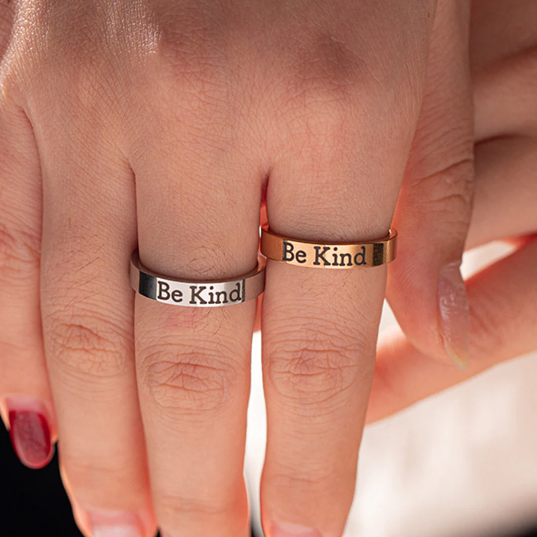 Be Kind...Of A Bi♥ch Mantra Ring - Image 4