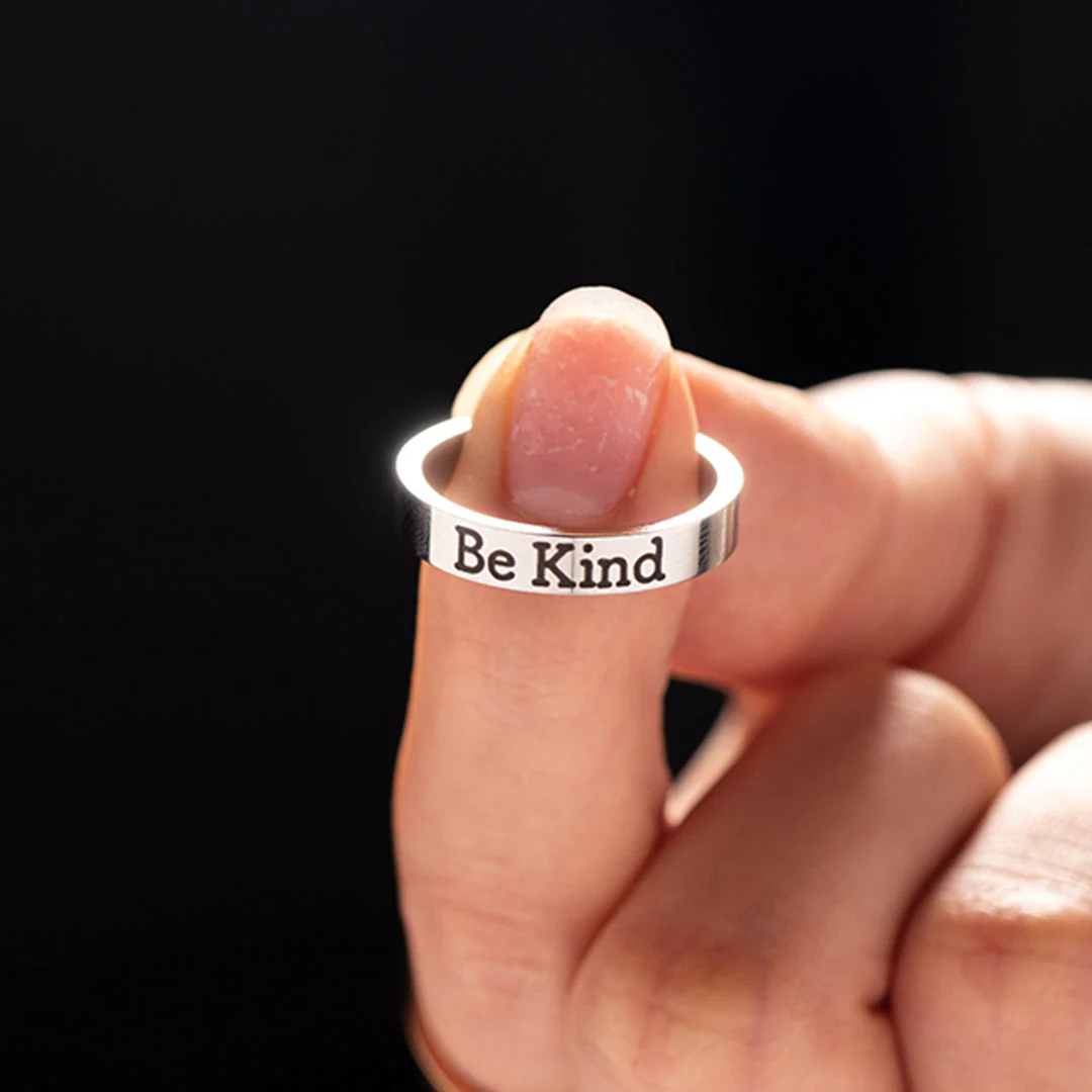 Be Kind...Of A Bi♥ch Mantra Ring - Image 5