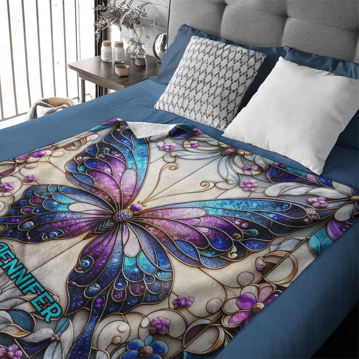 Beautiful Butterfly - Personalized Butterfly Blanket - Image 6