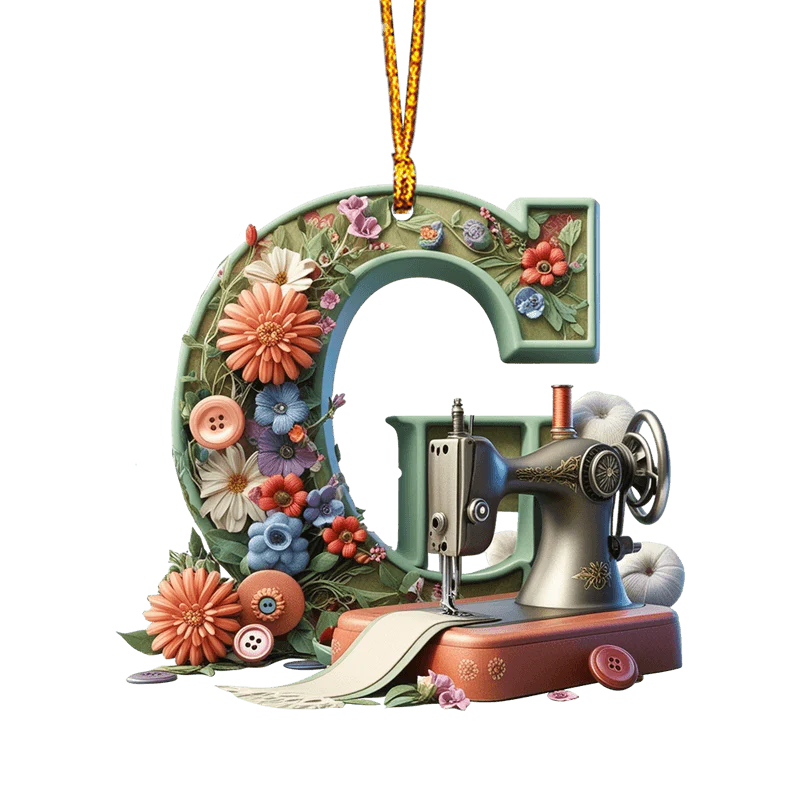 Beautiful Sewing Letter Shaped Ornament - Image 10