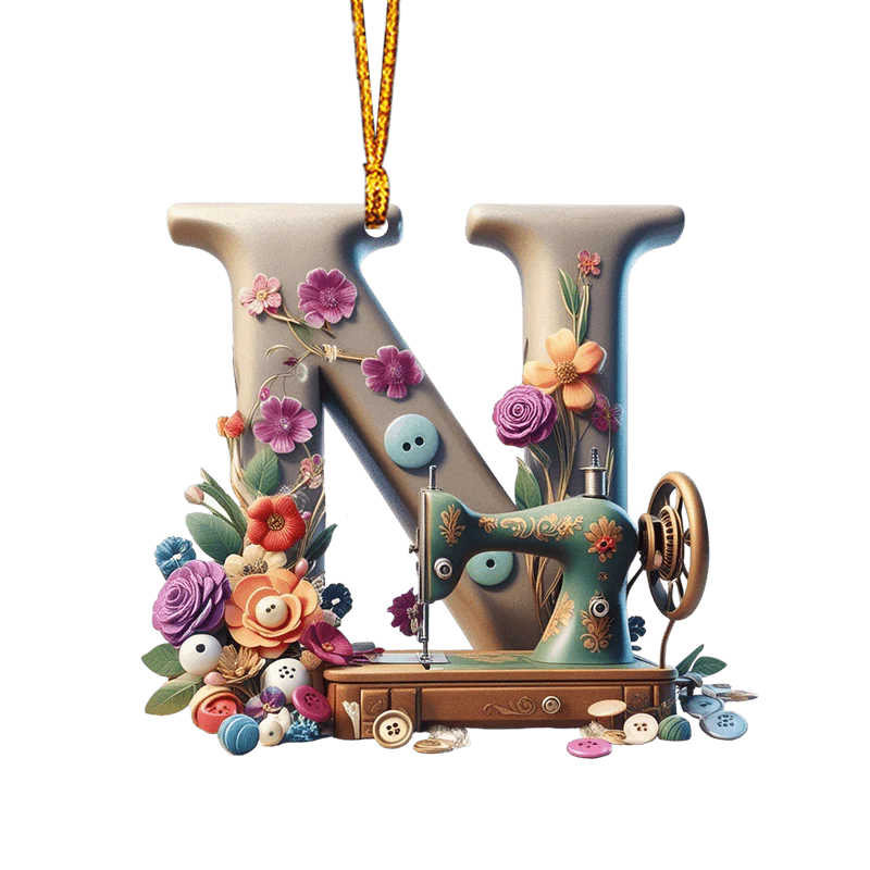 Beautiful Sewing Letter Shaped Ornament - Image 19