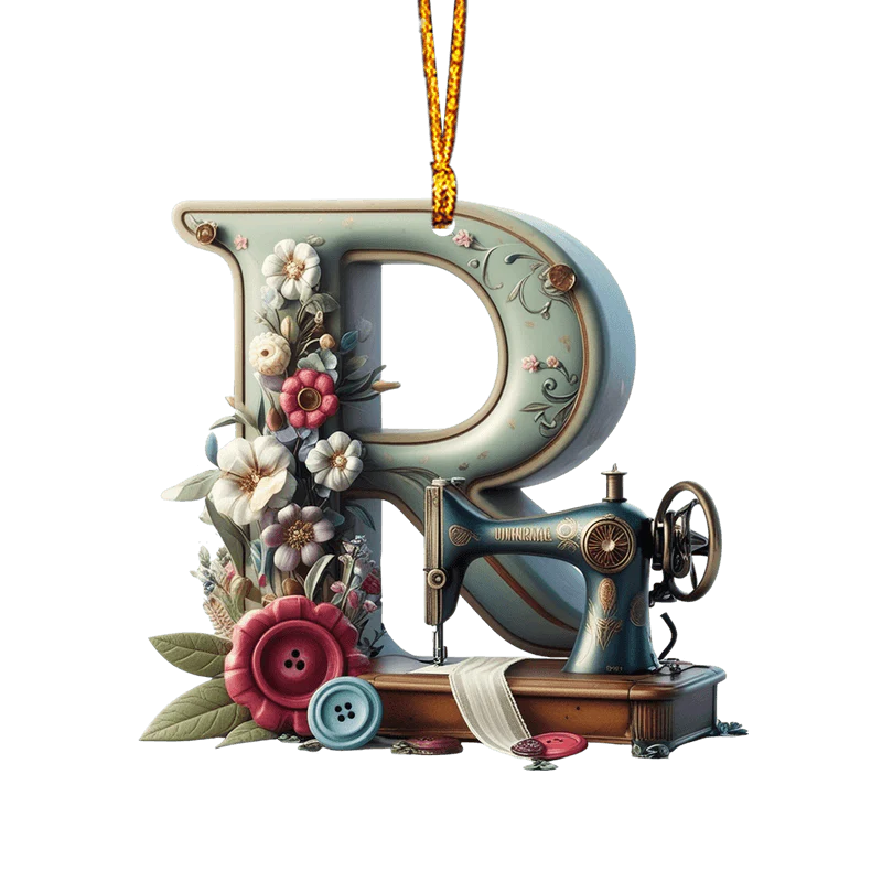 Beautiful Sewing Letter Shaped Ornament - Image 21