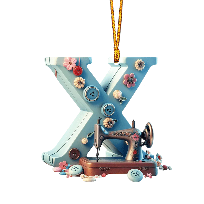 Beautiful Sewing Letter Shaped Ornament - Image 27