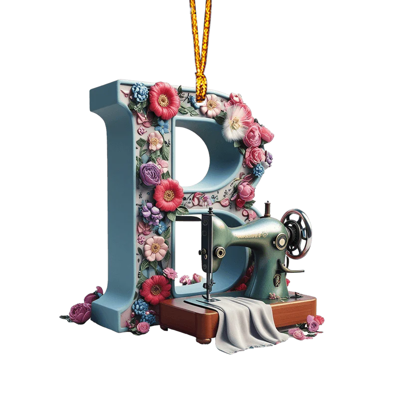 Beautiful Sewing Letter Shaped Ornament - Image 5