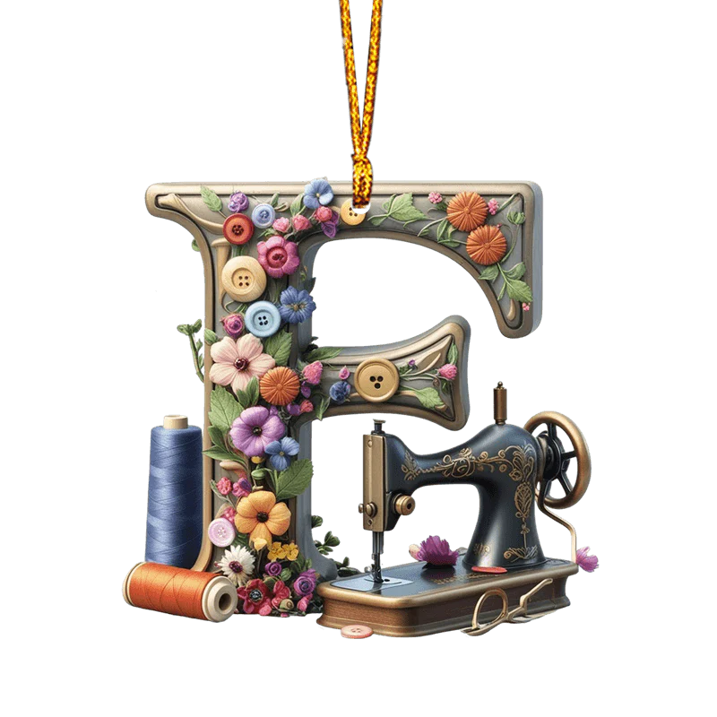 Beautiful Sewing Letter Shaped Ornament - Image 8