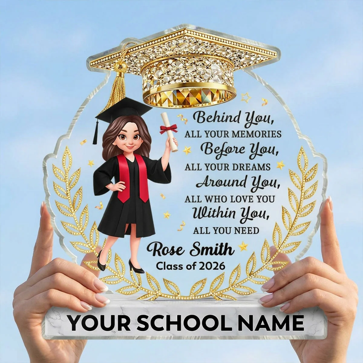 Before You All Your Dreams Graduation - Personalized Acrylic Block Plaque - Image 9