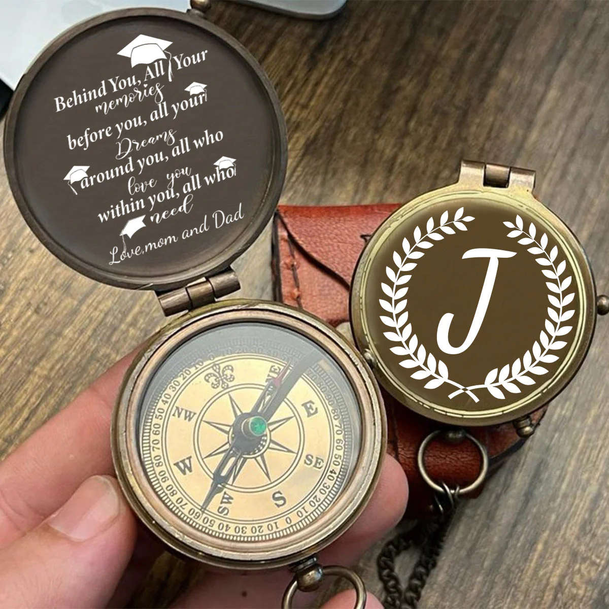 Behind You All Your Memories, Before You All Your Dreams Personalized Compass, Graduation Gift - Image 6