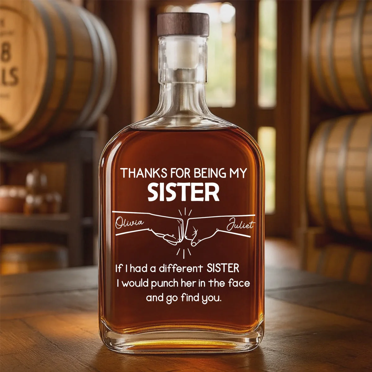 Being My Brother Personalized Custom Whiskey Bottle - Image 4