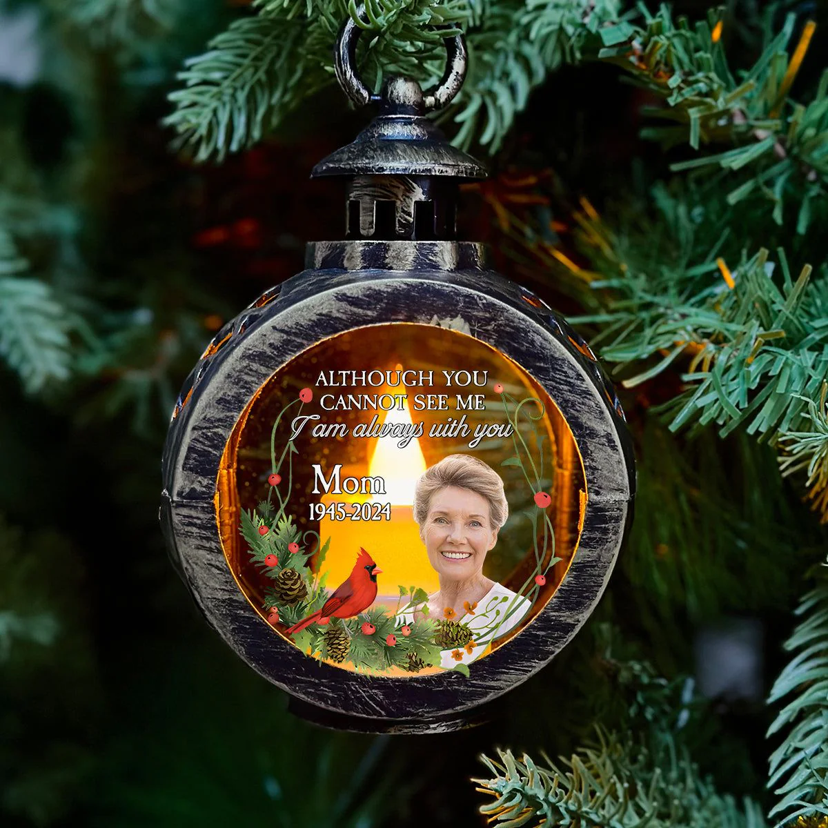 Beside You Personalized Candlelight Lantern Ornament - Image 4