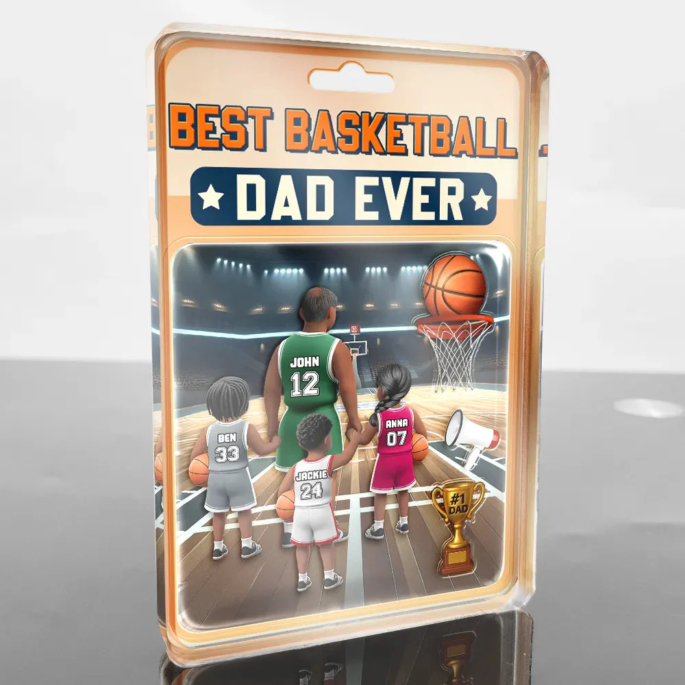 Best Basketball Dad Ever - Personalized Shaped Acrylic Plaque - Image 4