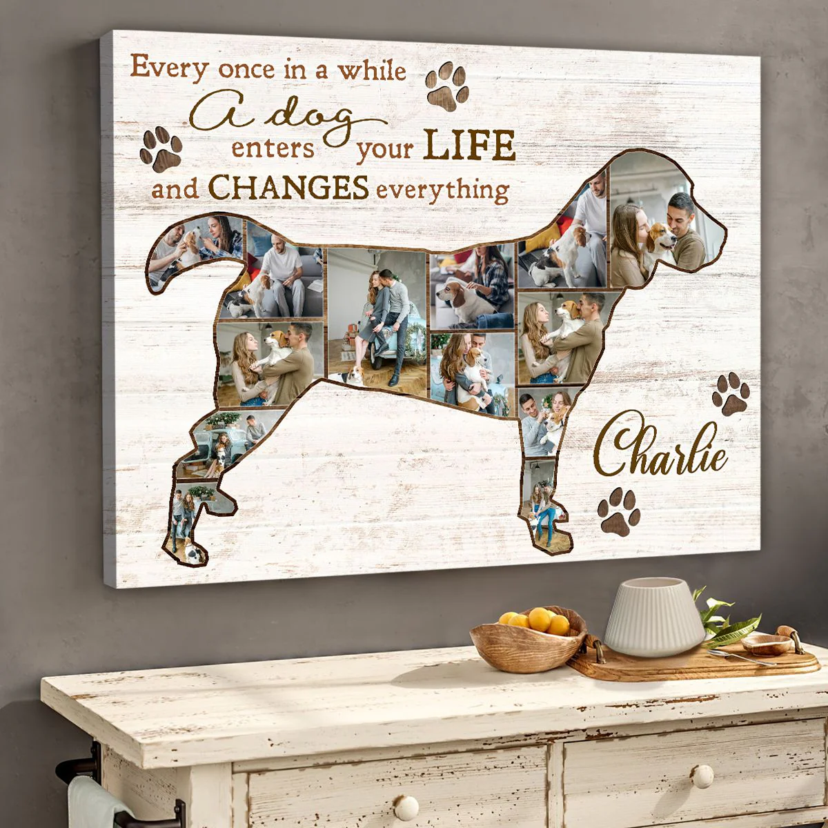 Best Beagle Dog Personalized Photo Collage Canvas Gift For Dog Lover - Image 4