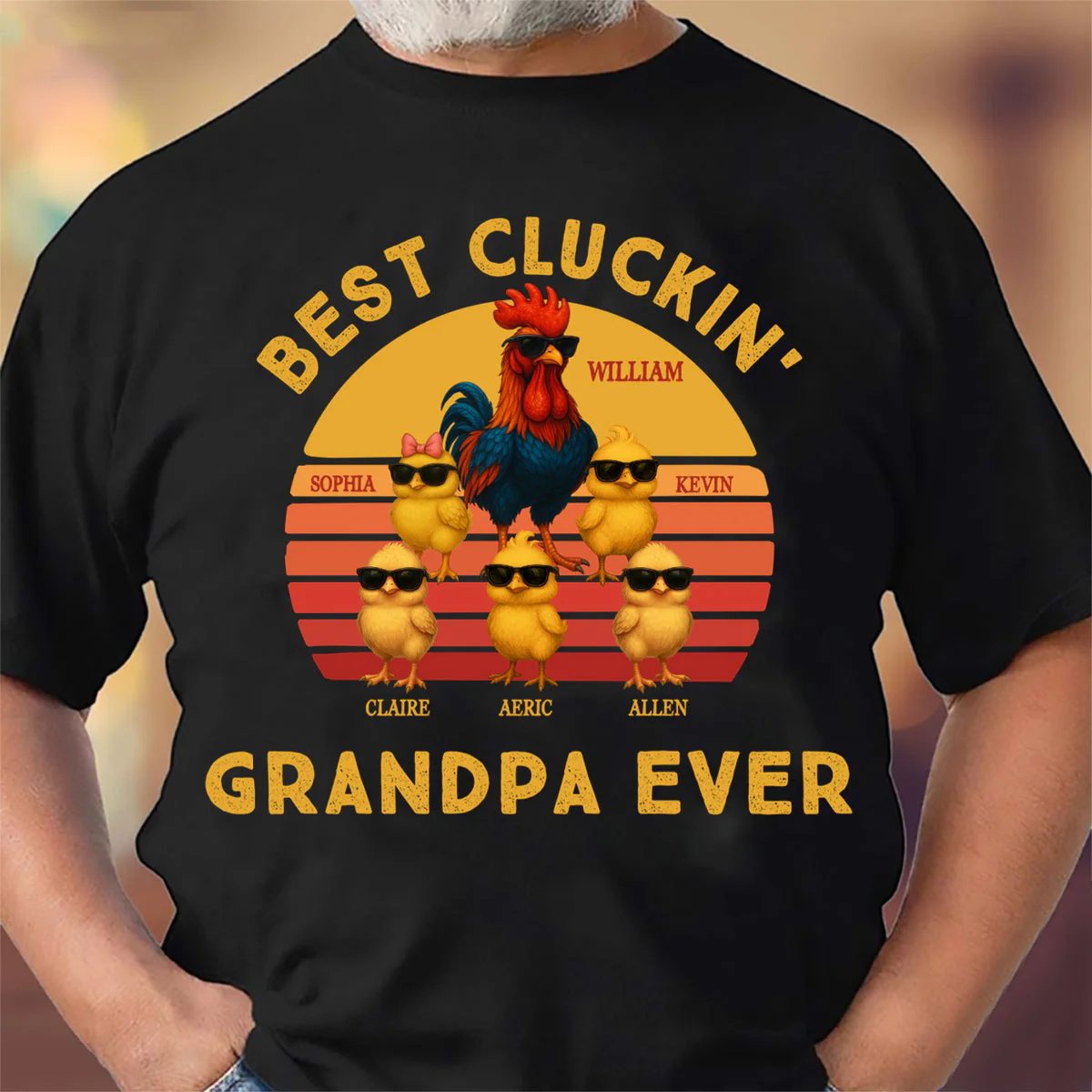 Best Cluckin' Dad Ever - Funny Father's Day Gifts - Personalized T-Shirt - Image 3