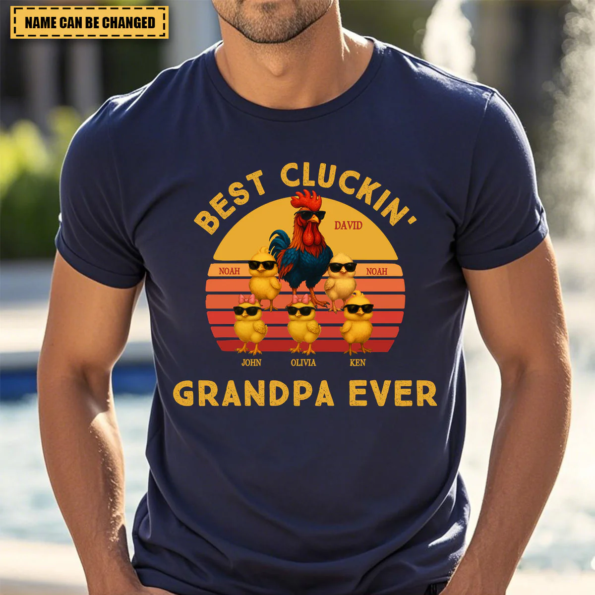 Best Cluckin' Dad Ever - Funny Father's Day Gifts - Personalized T-Shirt - Image 5