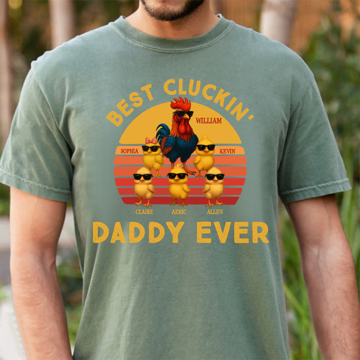 Best Cluckin' Dad Ever - Funny Father's Day Gifts - Personalized T-Shirt - Image 6