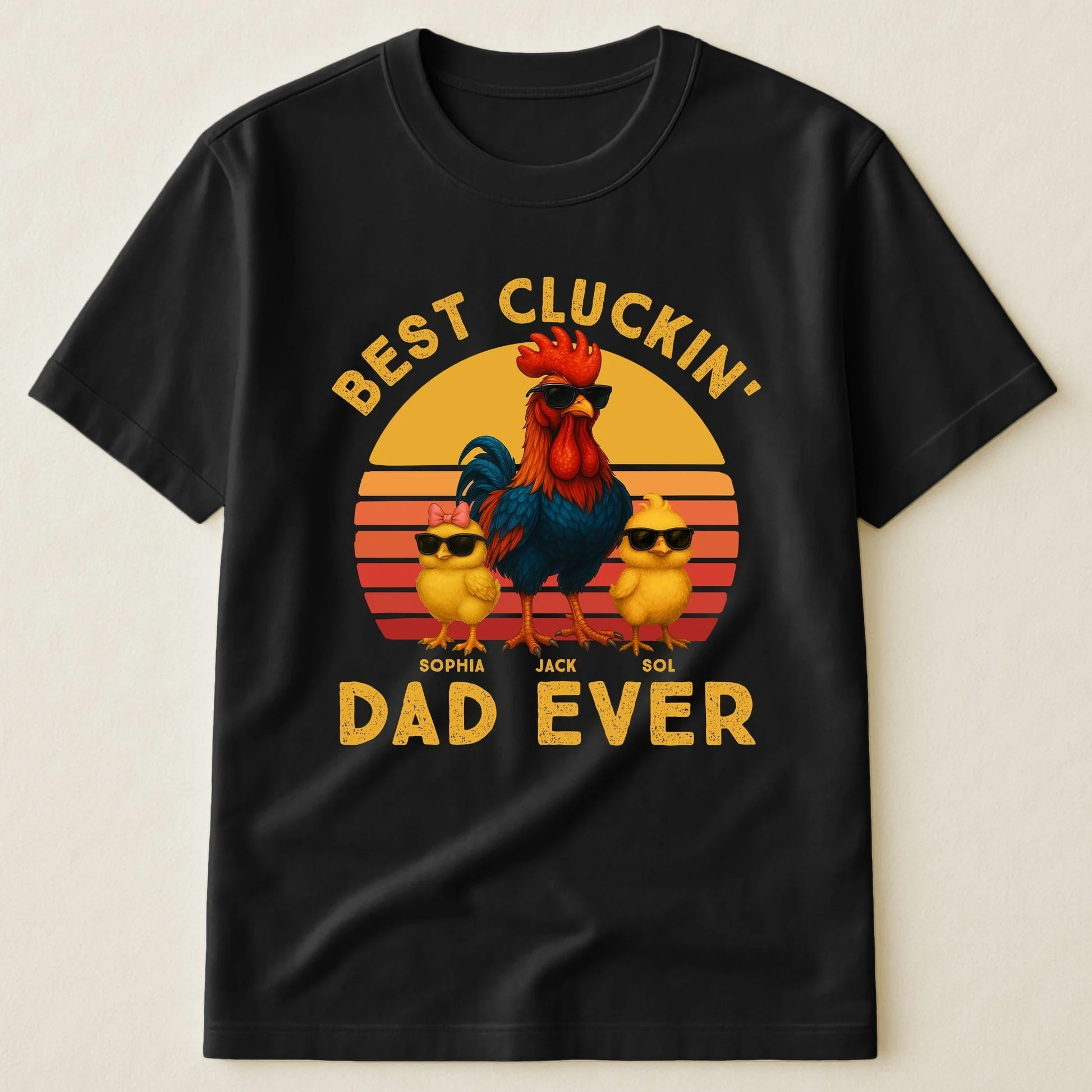 Best Cluckin' Dad Ever - Funny Father's Day Gifts - Personalized T-Shirt - Image 7