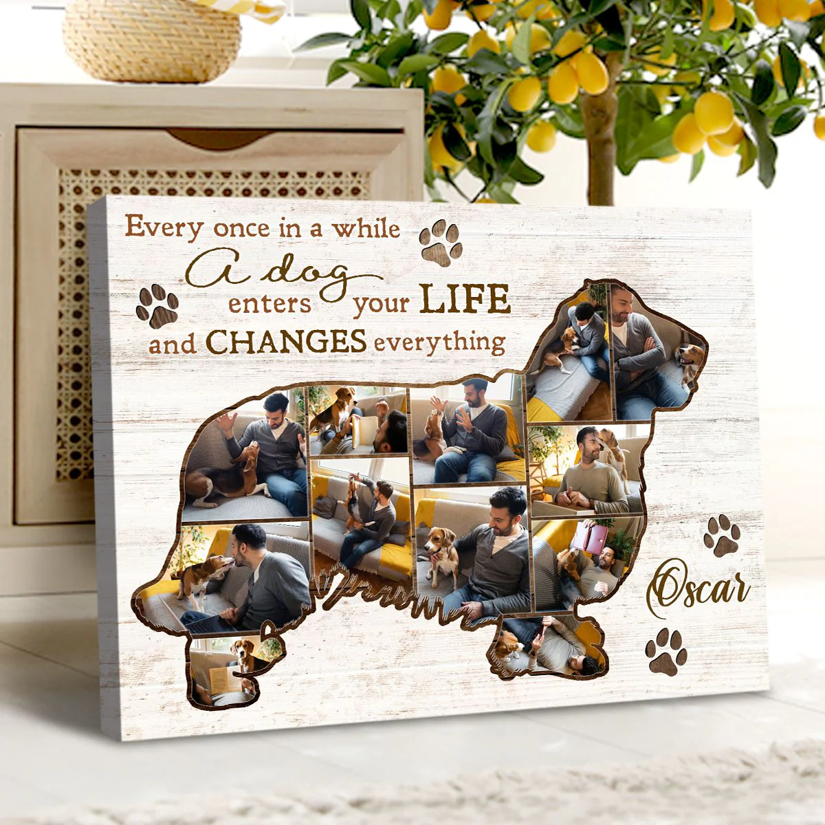 Best Clumber Spaniel Dog Personalized Photo Collage Canvas Gift For Dog Lover - Image 2