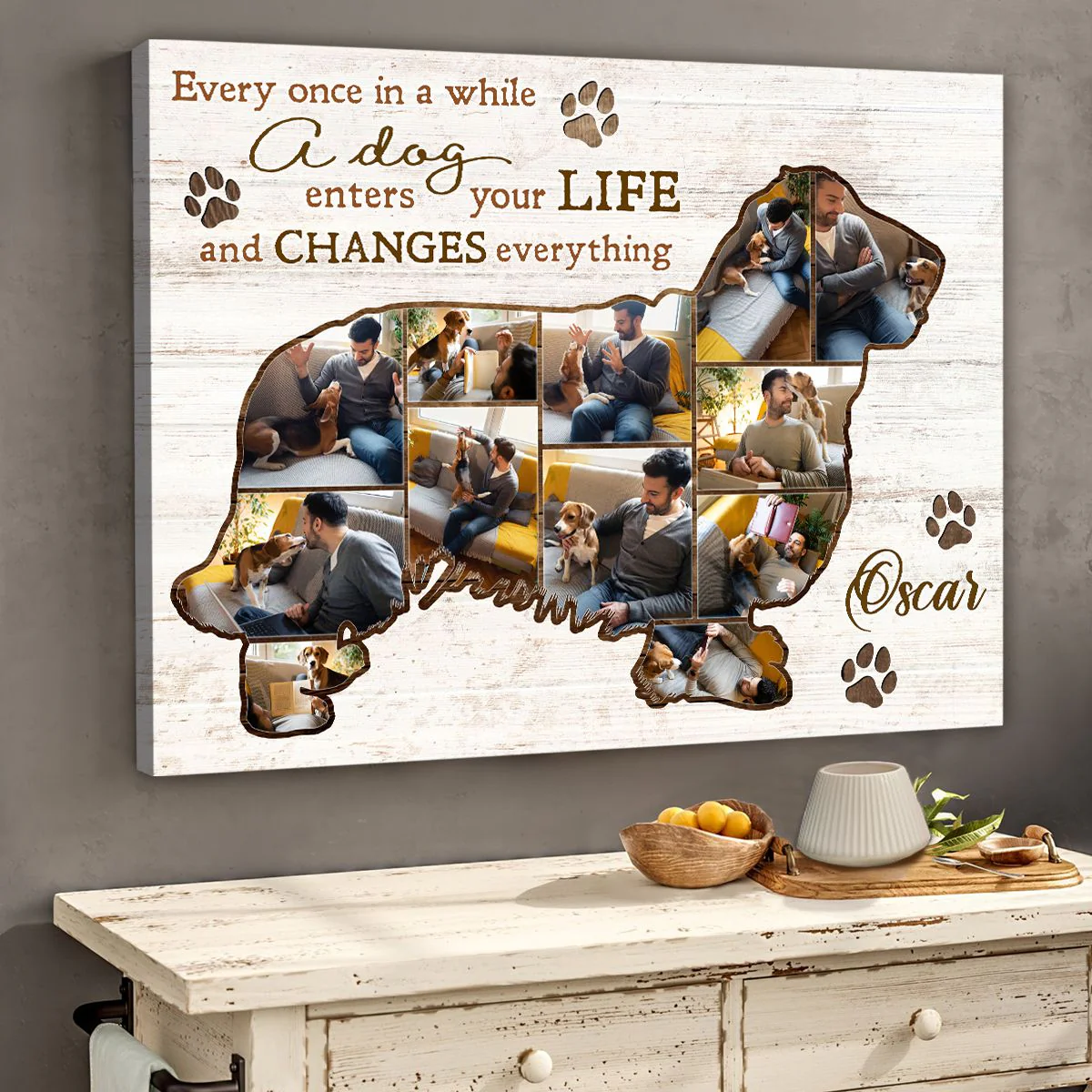 Best Clumber Spaniel Dog Personalized Photo Collage Canvas Gift For Dog Lover - Image 3