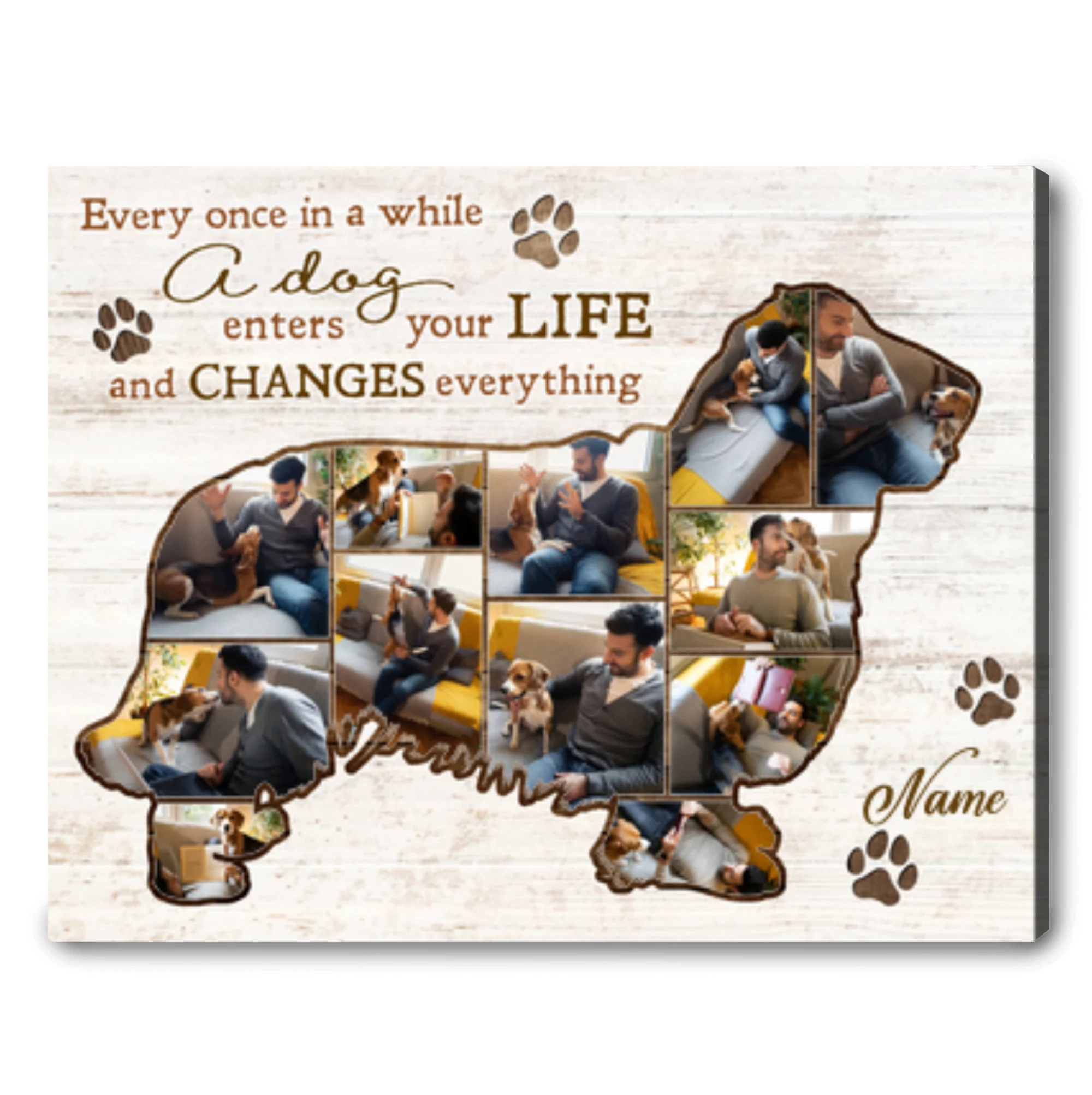 Best Clumber Spaniel Dog Personalized Photo Collage Canvas Gift For Dog Lover - Image 4